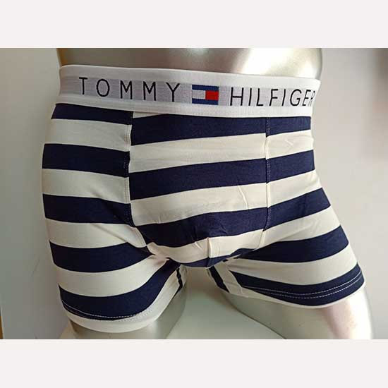 Boxer Tommy Hombre Rayas Blanco Negro
